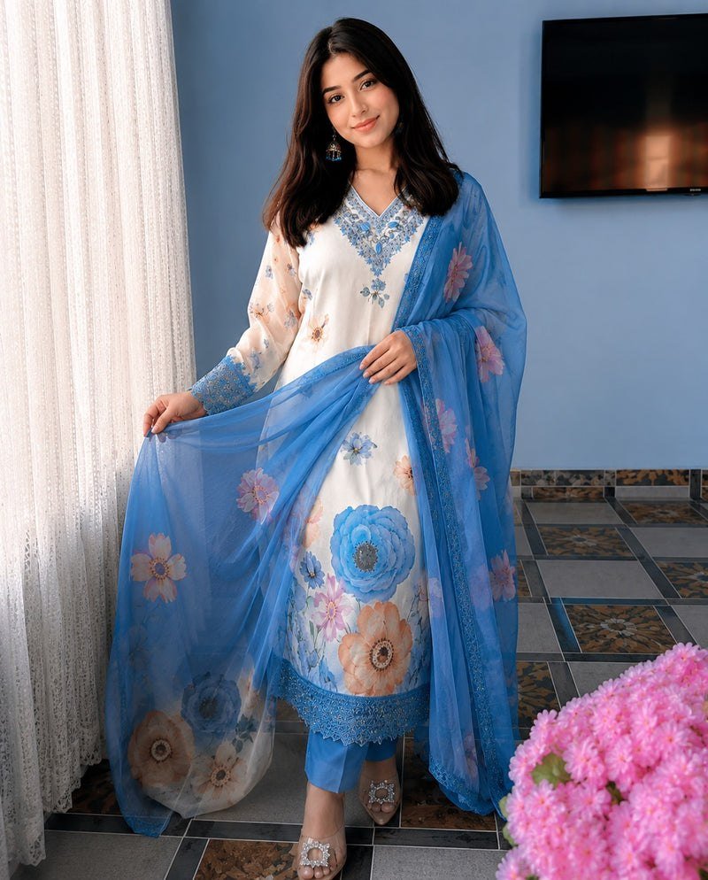 Traditional Hand Work With embroidery Nack