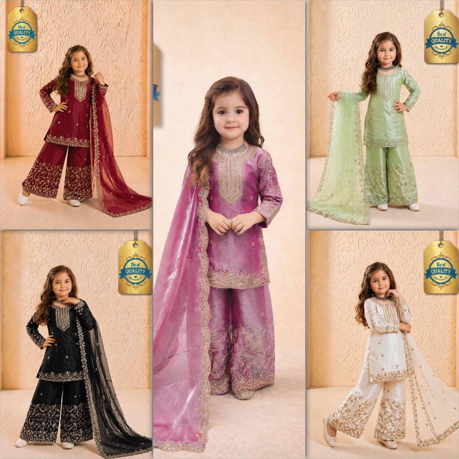 Trending Launching New Đěsigner Party Wear Look Heavy Pure GMY SILK Top Sharara & Dupatta Set - Image 7