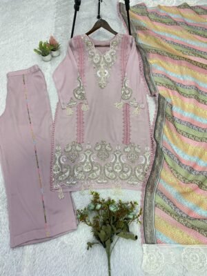 Alternative view of THIS WEDDING SEASON WEAR OUR BEAUTIFUL SEQUENCE EMBROIDERED TOP , PLAZZO WITH DUPATTA