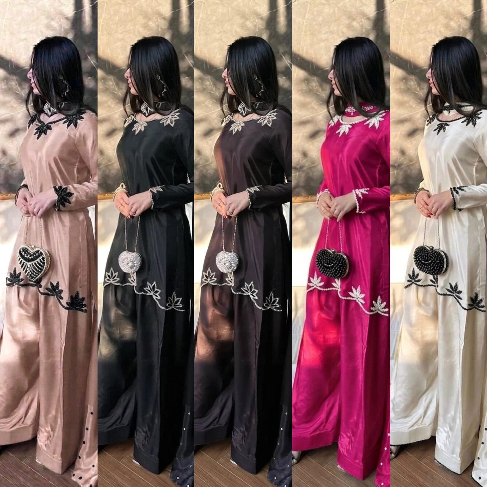 AK LUNCHING NEW ĐĚSIGNER PARTY WEAR TOP AND FARSI SALVAR. WITH FANCY DUPPATA WITH EMBROIDERY WORK - Image 5