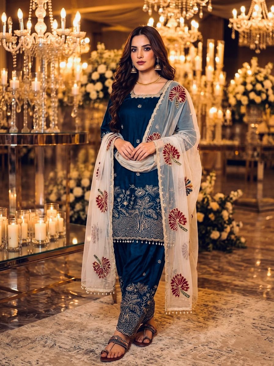 Launching New Đěsigner Party Wear Look Pur Fendi Silk Top & Farshi Palazzo With Dupatta set
