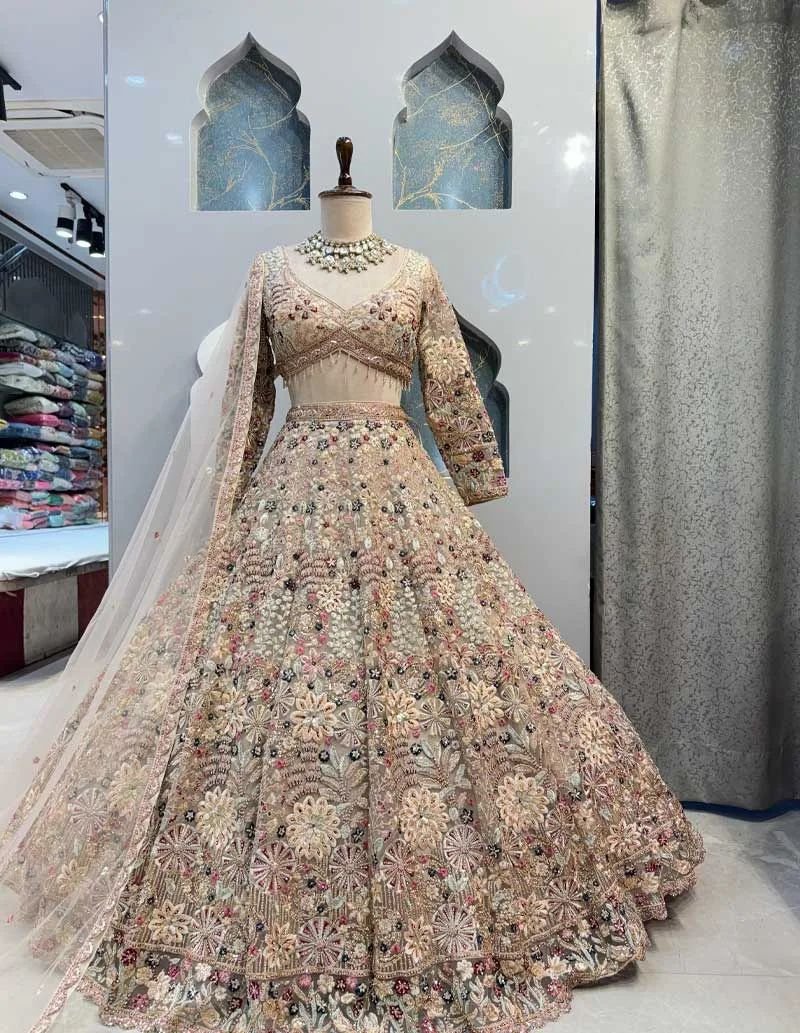 AK Launching 4 meter flared Premium Quality Soft Net Lehenga, Exceptional Quality with Can-Can and Canvas Layers, A Perfect Fusion of Glamour and Comfort