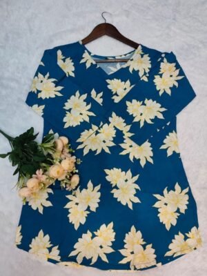 Alternative view of Featuring Lilce New Party Wear Cotton Print Short Top Wachi is Beautiful Nack With Occasion it is Very easy Breezy And Comfortable