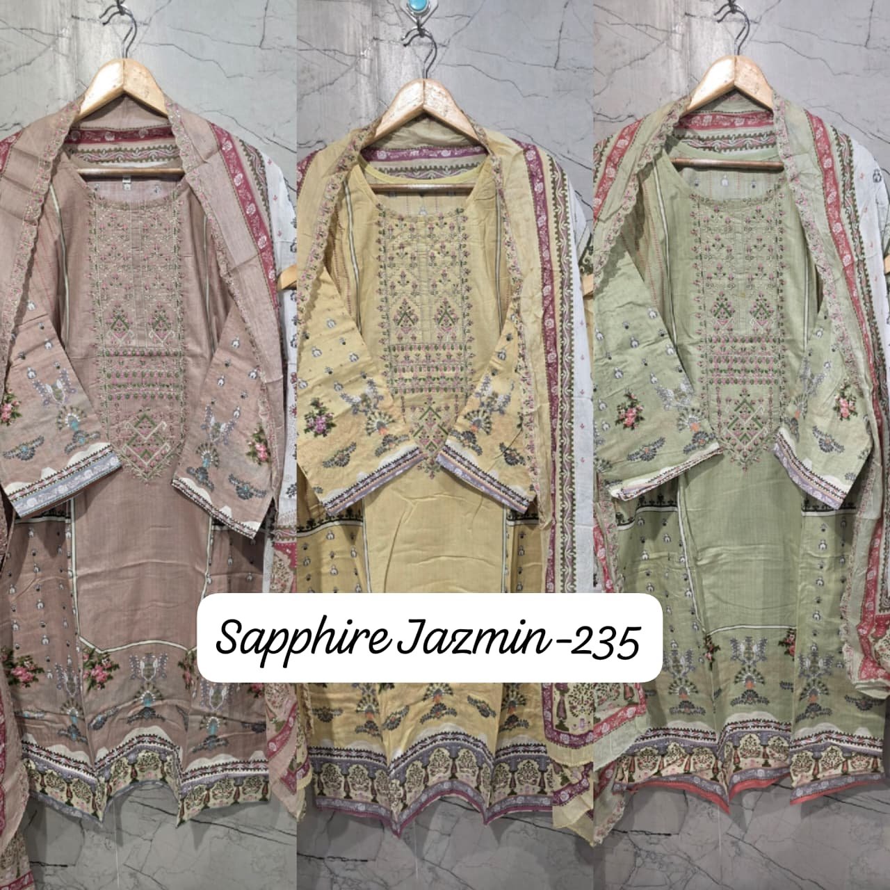 READYMADE LAWN SUITS WITH HEAVY EMBROIDERY & CUTWORK DUPATTA - Image 4