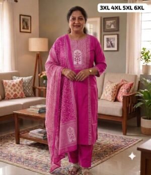 PURE MUL COTTON KURTI WITH PANT WITH MATCHING DUPPATA