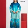 This satin teal kurta paired with statement floral bottoms is all about grace with a touch of bold. Perfect blend of comfort and style