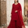 PERFECT FOR PARTY AND WEDDING OUR DESIGNER WEAR SEQUENCE EMBROIDERED SARARA PAIR
