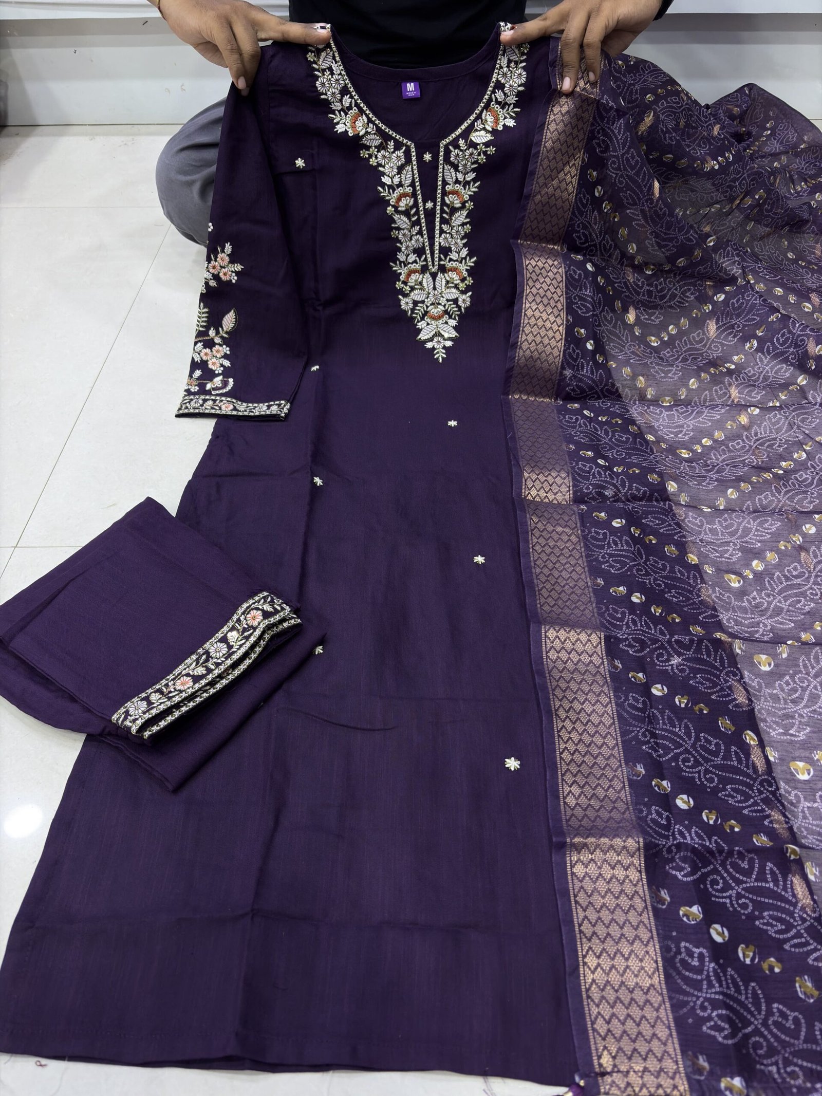 New Lunching 3 Picse Kurti Set Embroidery Sequence work - Image 4