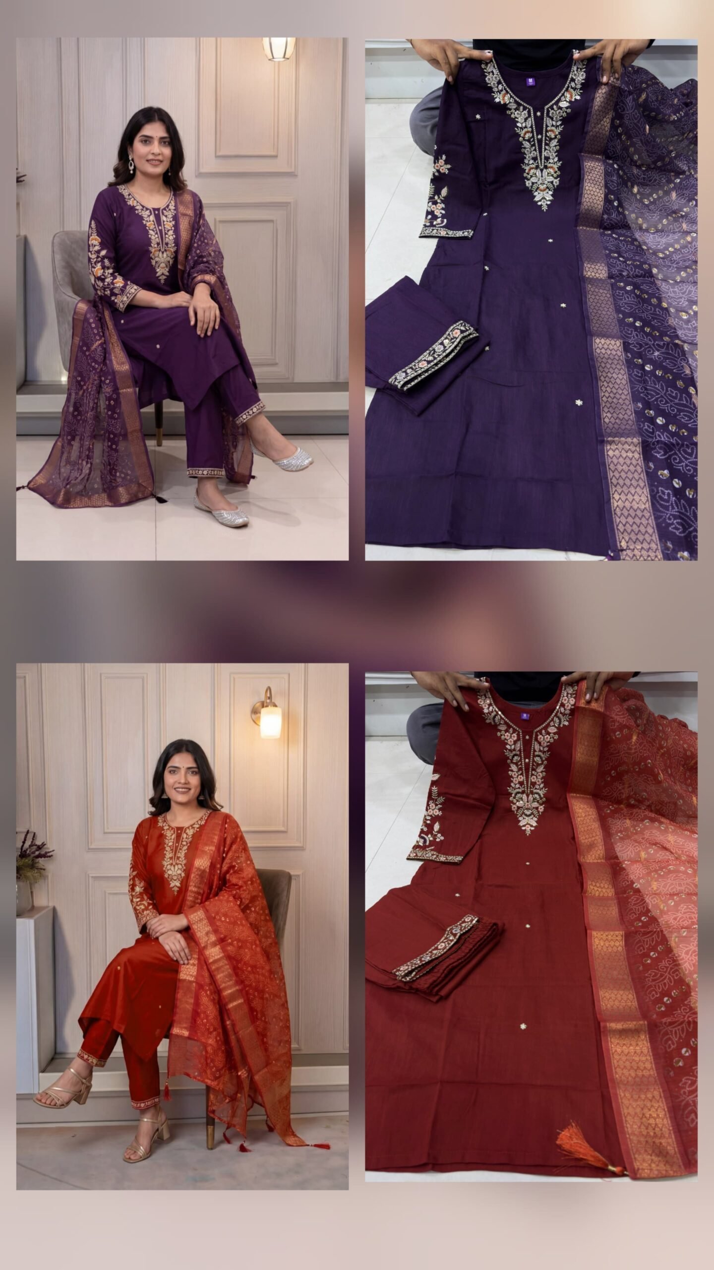 New Lunching 3 Picse Kurti Set Embroidery Sequence work - Image 5