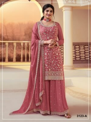 Heavy Chinon with Heavy Embroidered 3mm Sequence & Zari Work