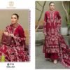 Heavy embroidered cambric cotton beautiful semi stitched suits Cotton bottoms unstitched