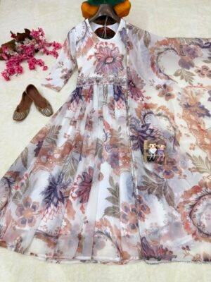 Alternative view of LAUNCHING NEW RAKHI SPECIAL DESIGNER ANARKALI GOWN