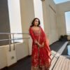Launching New Party Wear Look Heavy Pur Vichitra Silk Gown,Dupatta & Bottom Set