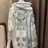 CHIKANKARI COTTON STITCHED (INNER STITCHED) WITH STITCHED COTTON BOTTOM WITH COTTON DIGITAL PRINTED DUPATTA