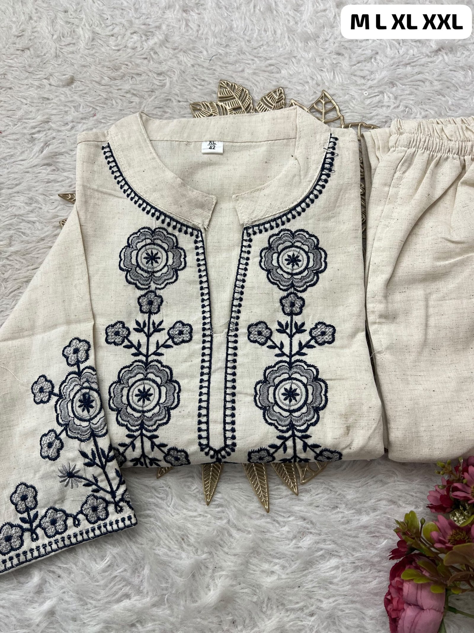 This Cotton Flex Cord-Set is all about timeless beauty and all-day comfort - Image 2