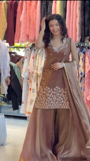 Royal Fandy Satin Silk Palazzo Set – New Trending Launch