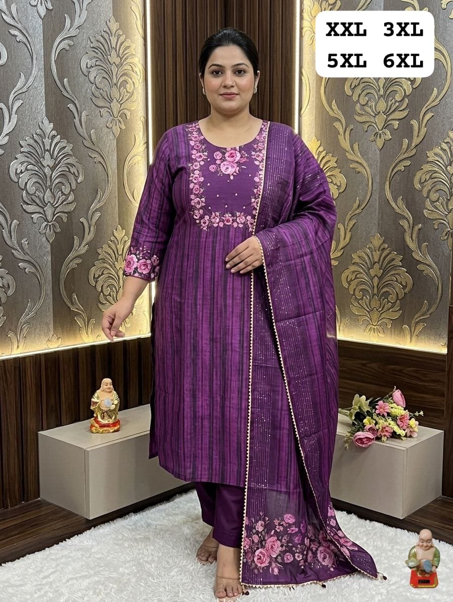 PRESENTING GOOD QUALITY GEORGETTE LONG KURTI WITH BEAUTIFUL FULLY EMBROIDERED GEORGETTE SHARARA - Image 3