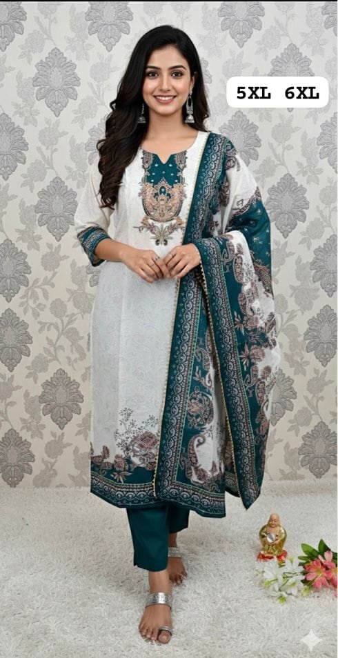 PRESENTING GOOD QUALITY GEORGETTE LONG KURTI WITH BEAUTIFUL FULLY EMBROIDERED GEORGETTE SHARARA - Image 4