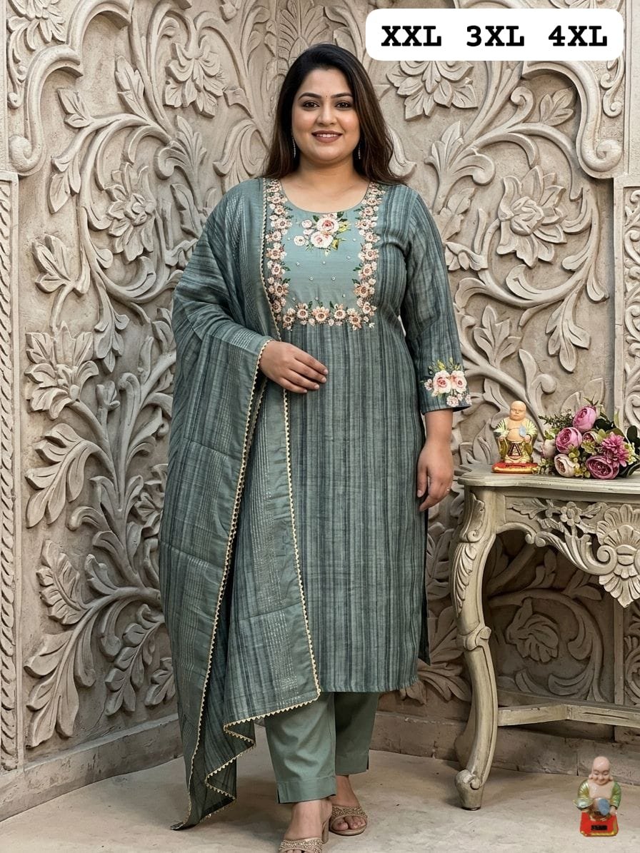 PRESENTING GOOD QUALITY GEORGETTE LONG KURTI WITH BEAUTIFUL FULLY EMBROIDERED GEORGETTE SHARARA - Image 7