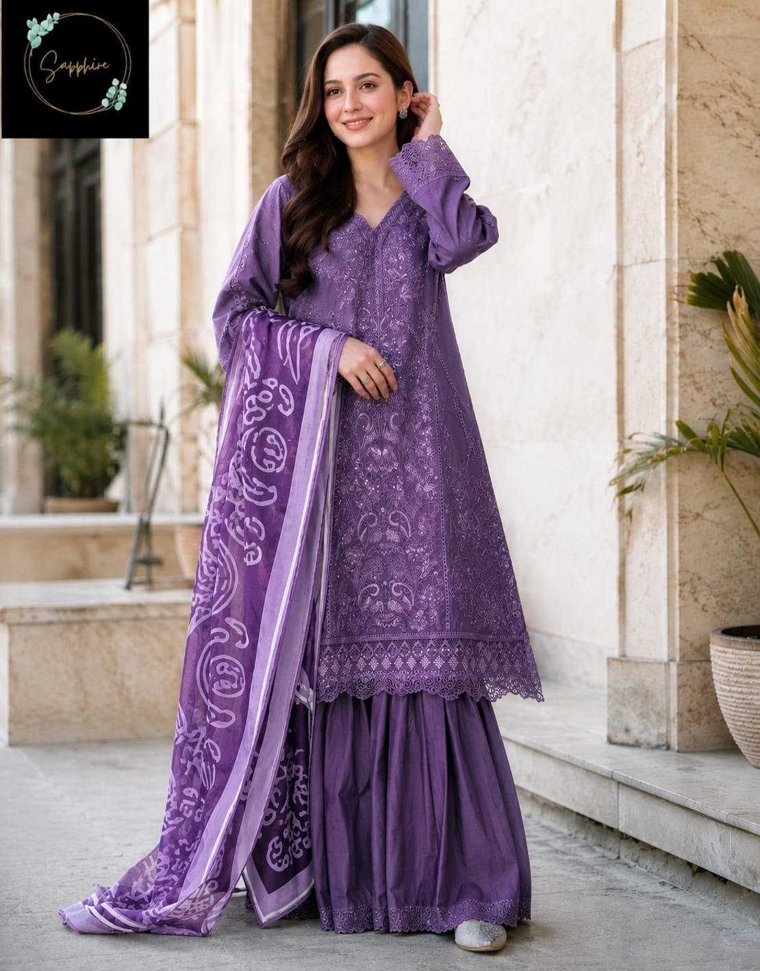 SAPPHIRE EMBROIDERED MARIAB-31