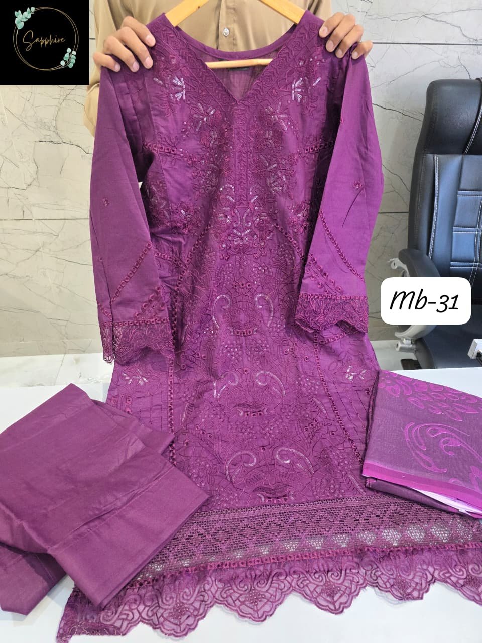 SAPPHIRE EMBROIDERED MARIAB-31 - Image 2