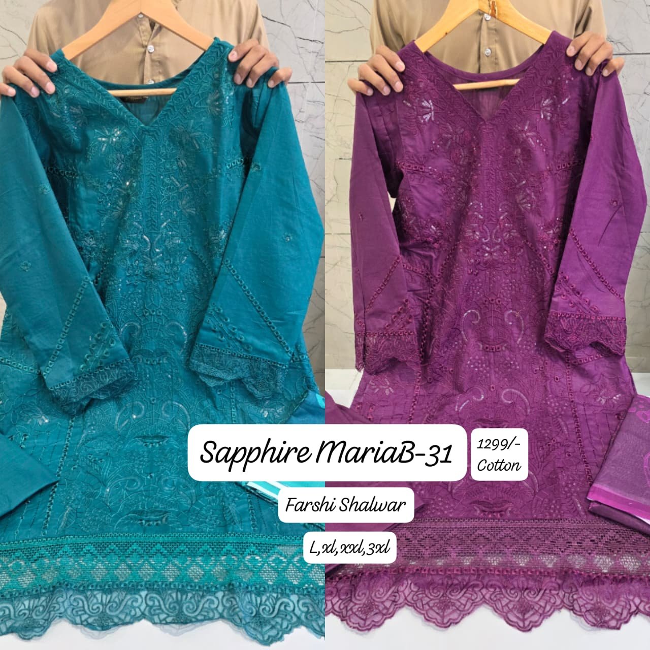 SAPPHIRE EMBROIDERED MARIAB-31 - Image 5