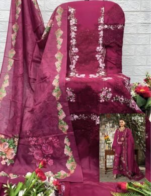 Alternative view of CAMBRIC COTTON WITH HEAVY EMBROIDERY WORK