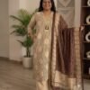 Featuring beautiful Heavy Suit Set which is beautifully decorated with weaving and  embroidery with matching pants and  dupatta