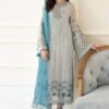 HEAVY FAUX GORGGET EMBROIDERED WITH PEARL WORK AND CUT WORK