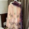 CHIKANKARI COTTON STITCHED (INNER STITCHED) WITH STITCHED COTTON BOTTOM WITH TABBY SILK DUPATTA