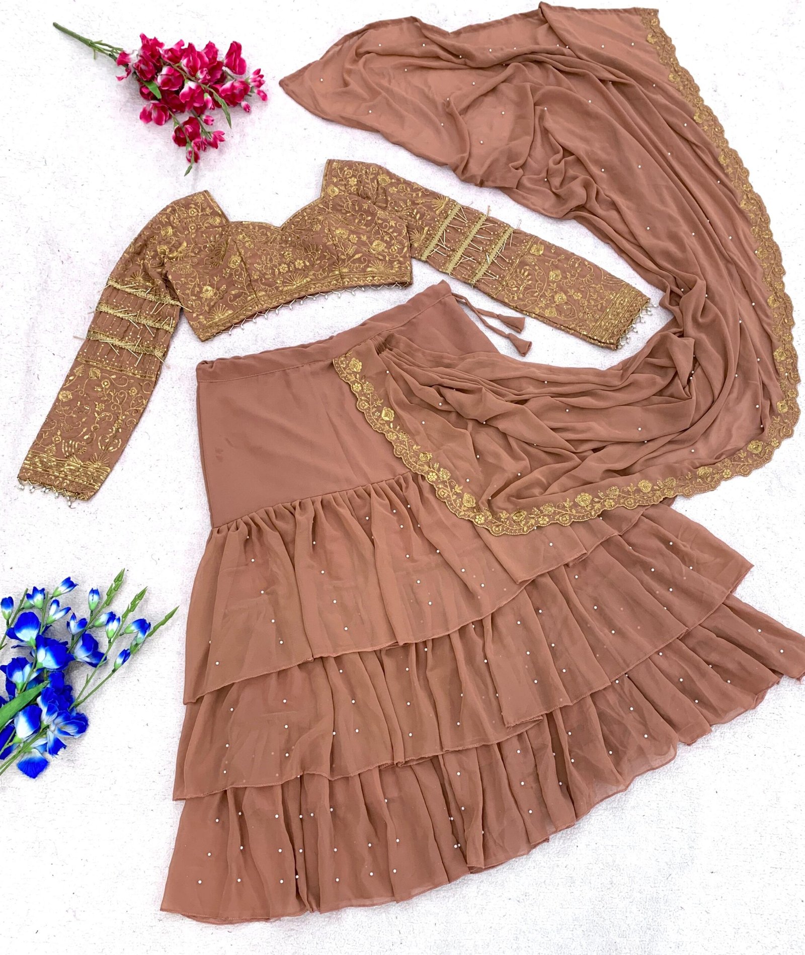 Experience effortless luxury with this premium ready-to-wear Lehenga saree - Image 2