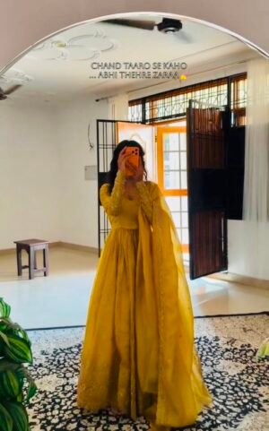 AK-Series New Designer Party Gown Pent & Dupatta Set