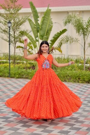 AK Creation is Launching Navratri Special Gamathi Work Gown