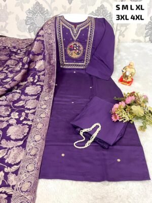 Alternative view of Elevate your wardrobe with our exquisite RANGEELA Silk Kurti Pant Dupptta