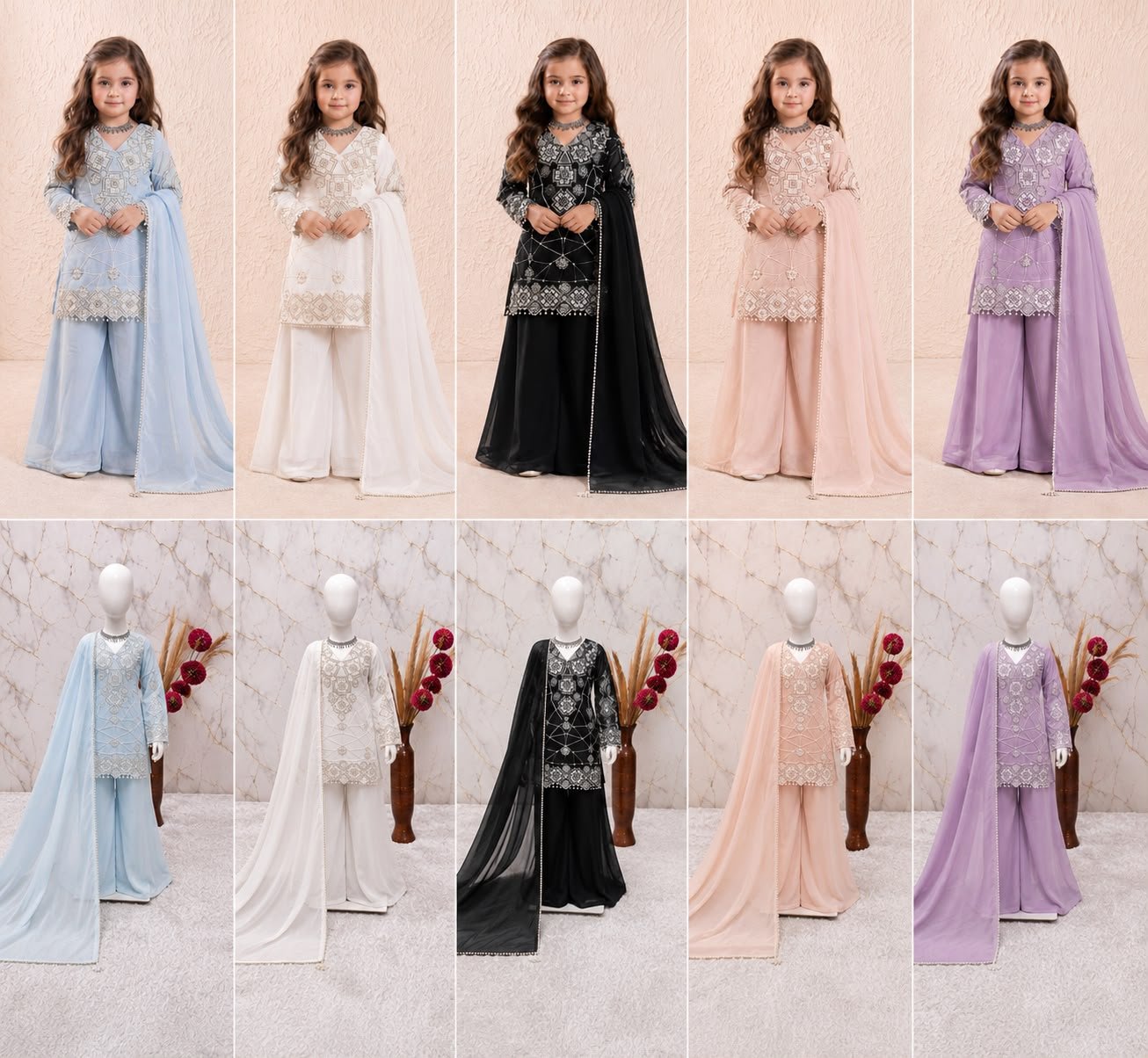Trending Launching New Đěsigner Party Wear Look Top Palazzo& Dupatta Set - Image 7