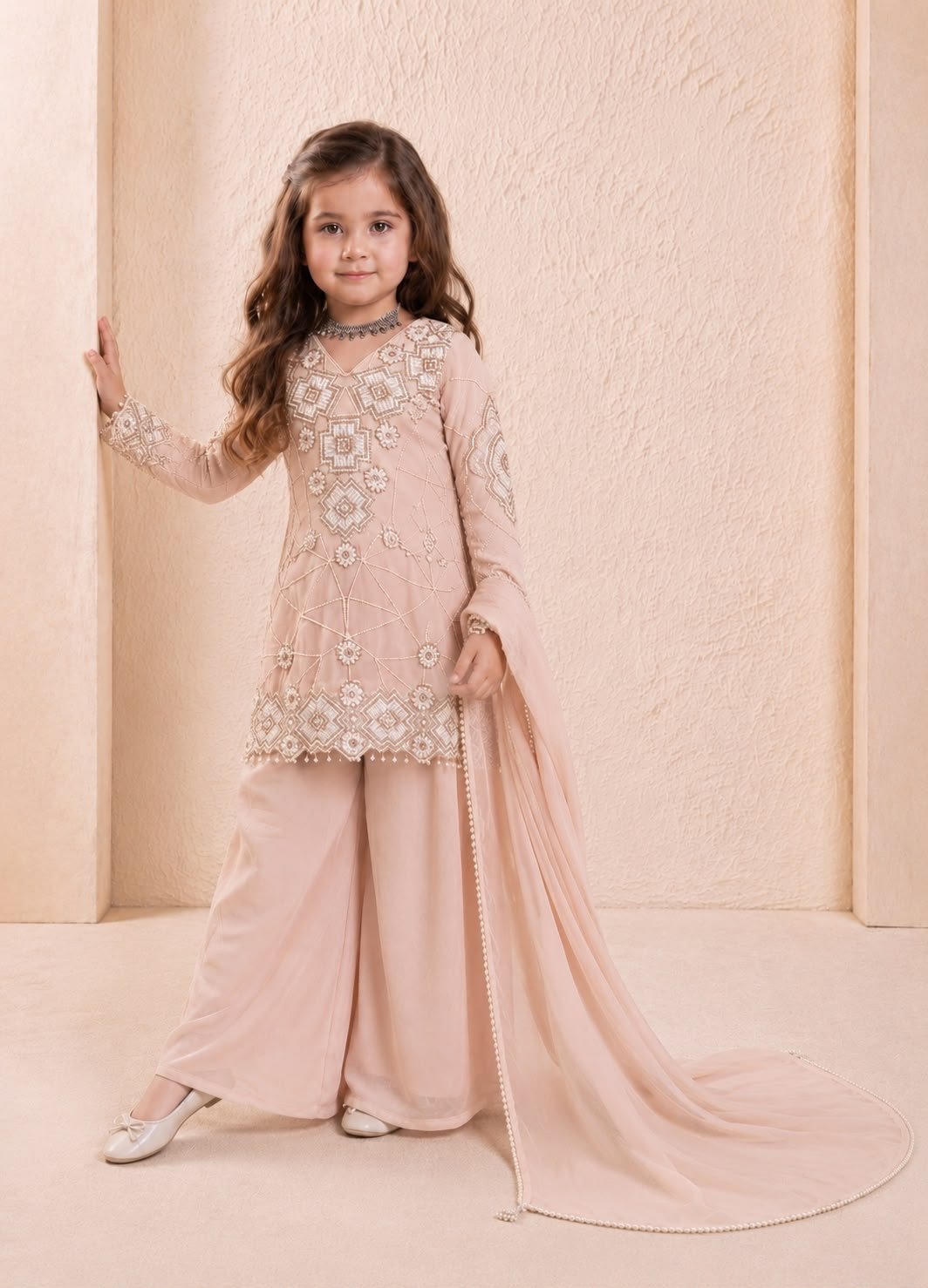 Trending Launching New Đěsigner Party Wear Look Top Palazzo& Dupatta Set - Image 3