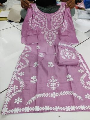 Alternative view of PURE REYON FABRIC WID LAKHNAVI  STYLE WORK