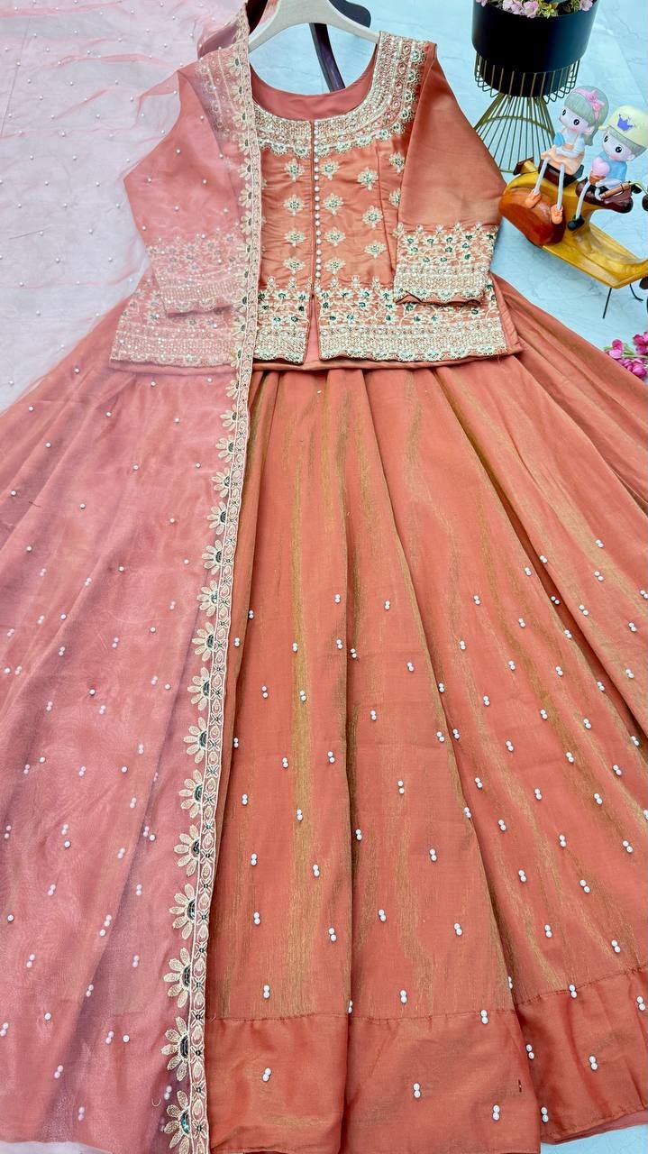 New Designer Party Top Lehenga & Dupatta Set - Image 2
