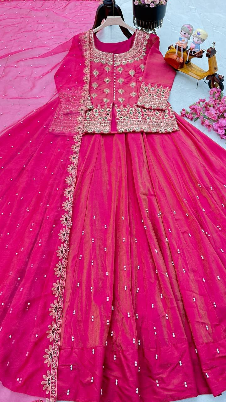 New Designer Party Top Lehenga & Dupatta Set - Image 4