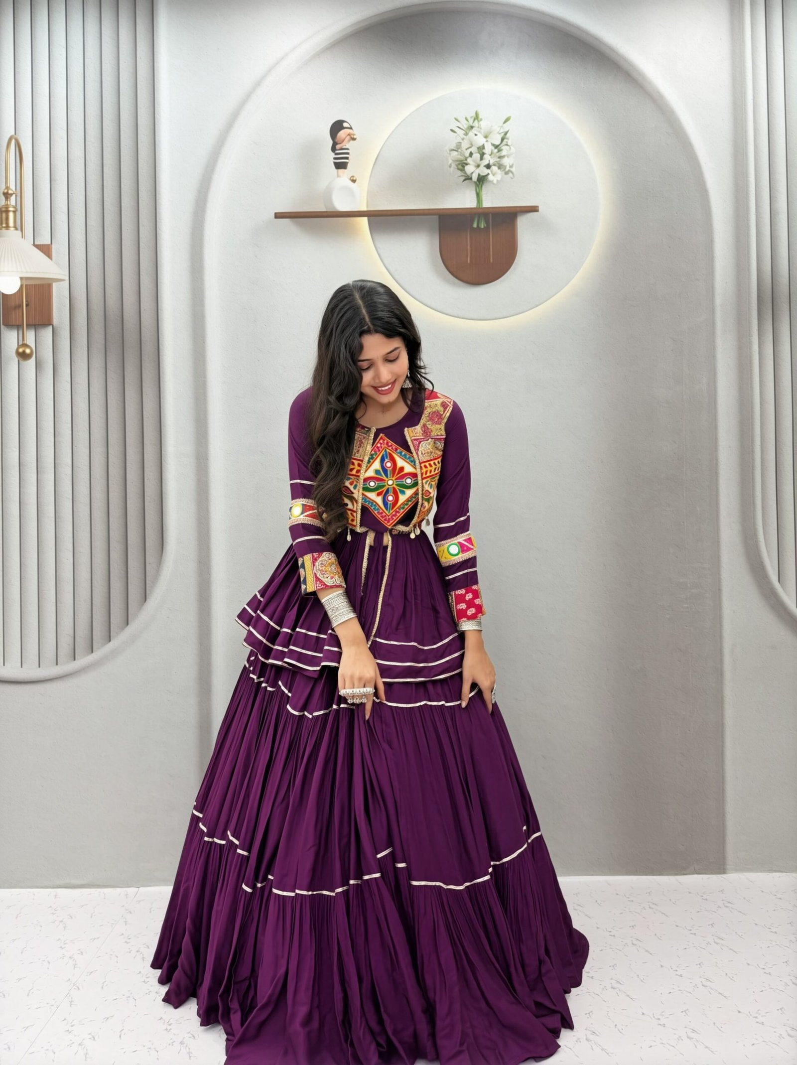 AK Creation is Launching Navratri Special Gamathi Work Lehenga choli