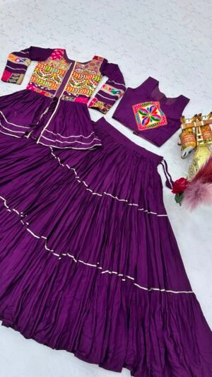 Alternative view of AK Creation is Launching Navratri Special Gamathi Work Lehenga choli