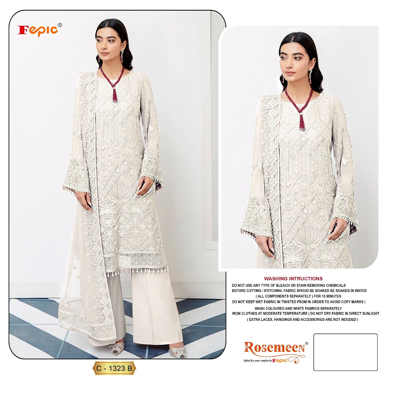 GEORGETTE EMBROIDERED WITH HANDWORK