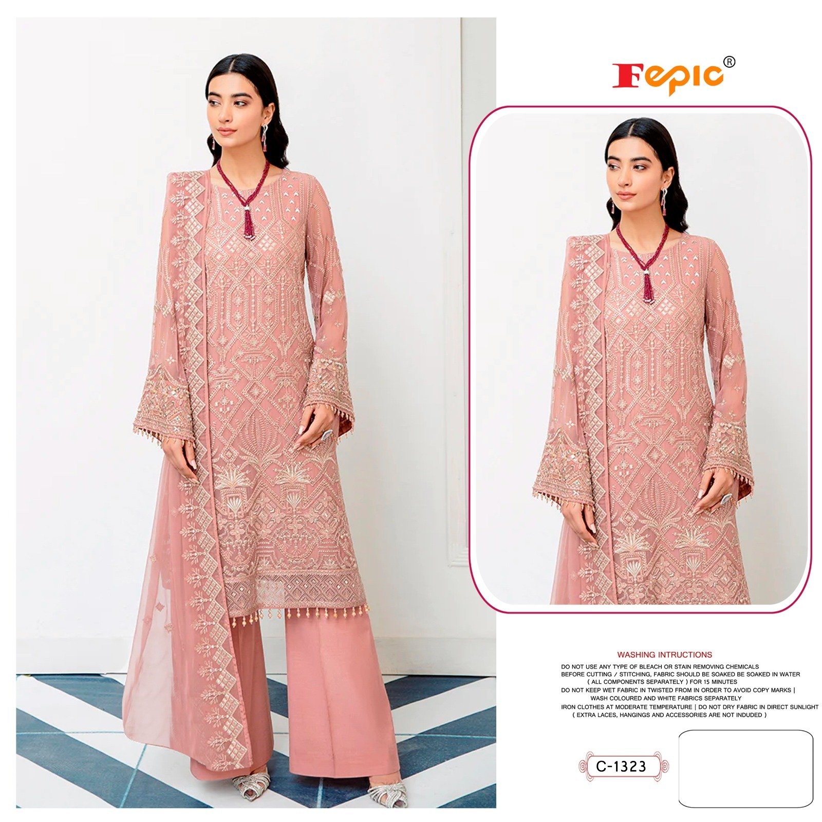 GEORGETTE EMBROIDERED WITH HANDWORK - Image 2