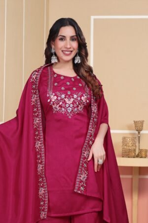 Alternative view of Gorgeous 3-Piece Embroidered Suit Set