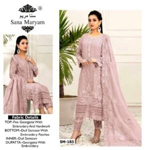 Heavy Faux Georgette With Heavy Embroidery Front And Back