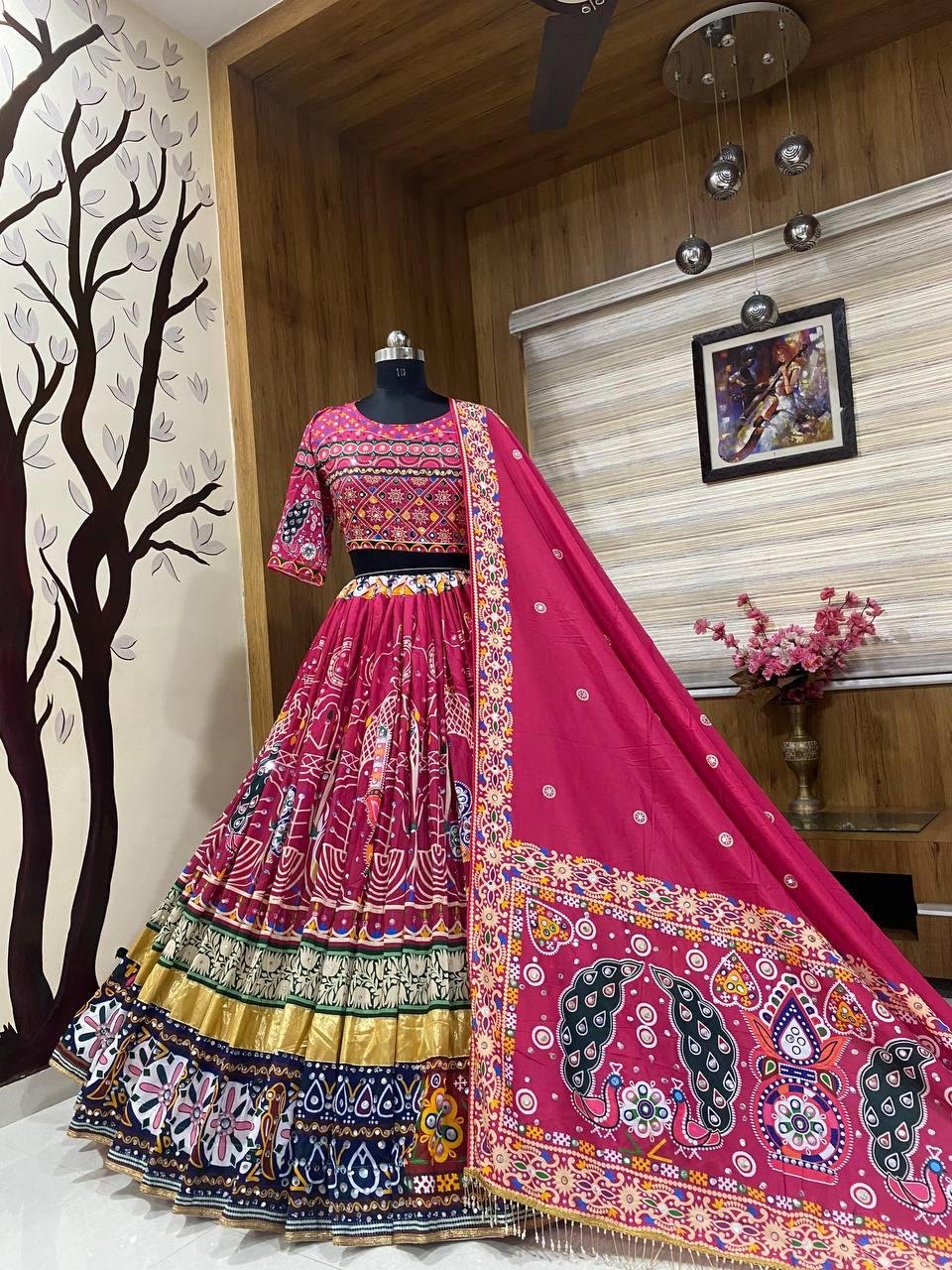 PRESENTING NEW NAVRATRI SPECIAL DESIGNER PRINTED LAHENGA CHOLI - Image 2