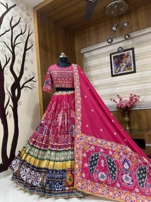 Alternative view of PRESENTING NEW NAVRATRI SPECIAL DESIGNER PRINTED LAHENGA CHOLI