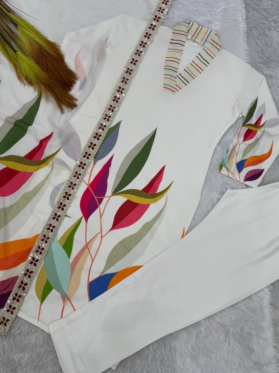 PRESERNTING NEW FANCY DESIGN WITH DIGITAL PRINTED TOP - PENT WITH DUPATTA - Image 2