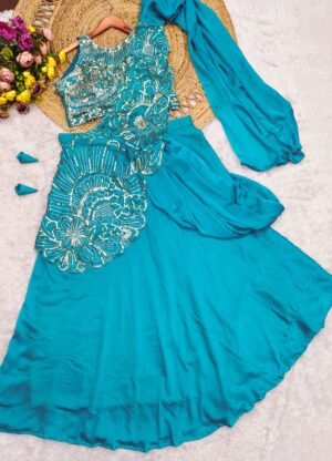 Alternative view of Princess Charm Lehenga Saree – Festive Special Collection