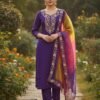 NEW ARRIVAL GHOTA PATI AND EMBROIDERY WORK ON YOK WITH DESIGNER GHOTA WORK LEHERIYA DUPPATA 